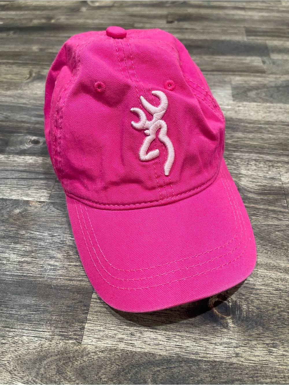 Browning Pink Buckmark Adjustable Hat Cap Embroidered Logo Cotton